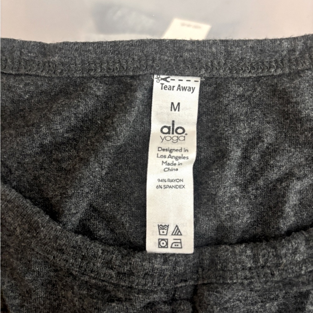 ALO Yoga Gray Wrap Tank Top - Size M - Picture 3 of 6